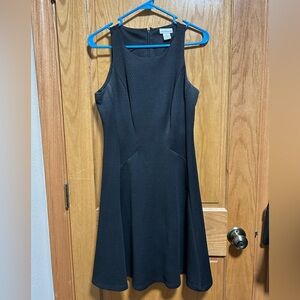 Liz Claiborne Black Textured Midi Dress